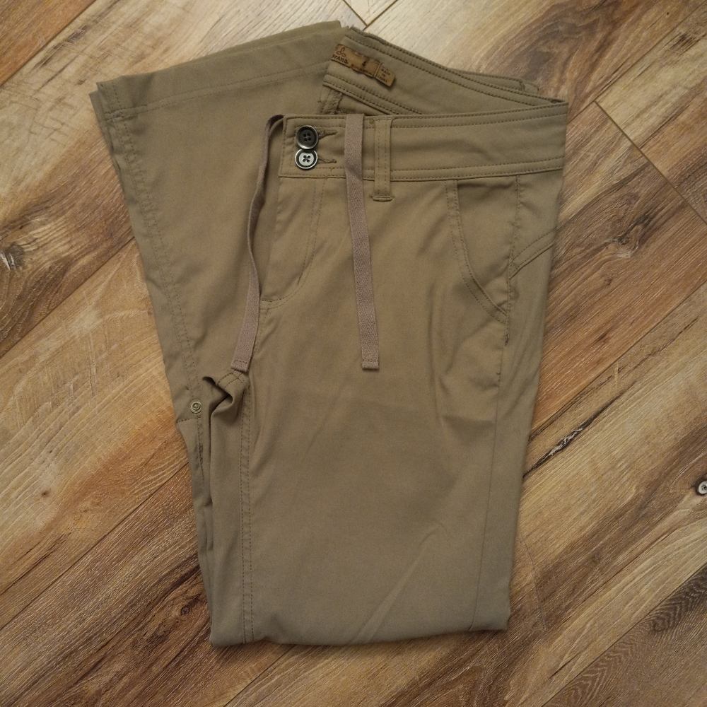 PrAna Halle Pants Outdoor Hiking Pant Dark Khaki Size 4 EUC